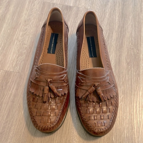Giorgio Burtini Men’s Tassel Loafers Size 10.5 Brown Leather Contemporary Luxury - Picture 1 of 12